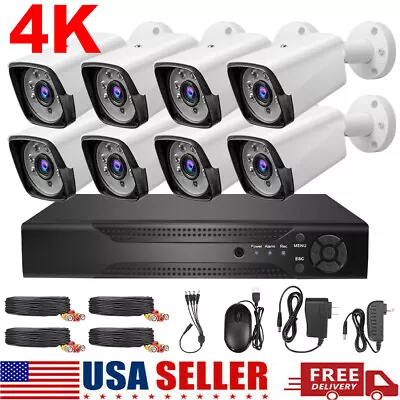 8CH H.265+ 5MP Lite DVR 1080P FHD Home Security Camera System Kit Outdoor CCTV • $175.99