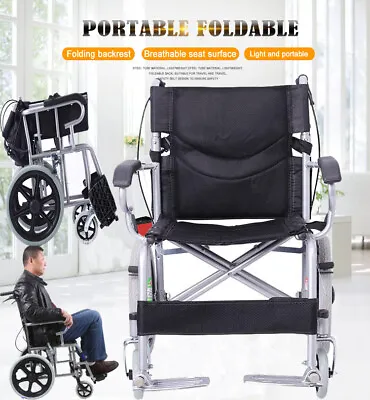 Lightweight Folding Wheelchair 16 /20  Propelled Transit Footrest Armrest Tool • $159.99