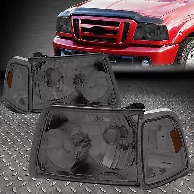 For 01-11 Ford Ranger Smoked Housing Amber Corner Headlight Replacement Headlamp • $65.88