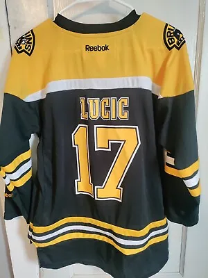 Milan Lucic Boston Bruins Youth Size L/XL Print Jersey Reebok #17 • $35