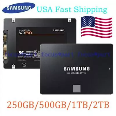 SAMSUNG 2.5 In SSD 870 EVO 2TB 1TB 500GB 250GB SATA III Solid State Drive US Lot • $53.18