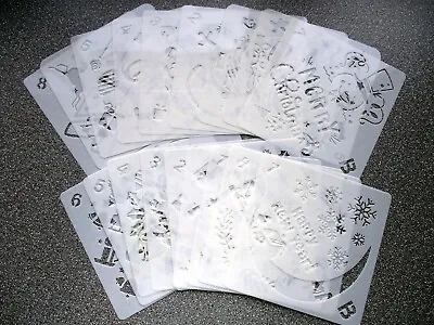 Set Of 18 Christmas Stencils For Card Making 13 X 13cm • £3.99