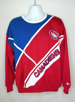 Vintage 90s Starter NHL Hockey Montreal Canadiens Sweatshirt (XL) • $50.25