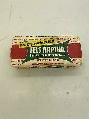 VINTAGE Fels-Naptha Laundry Bar Soap 6.5 Oz - Unopened-PAPER WRAPPER • $4.99