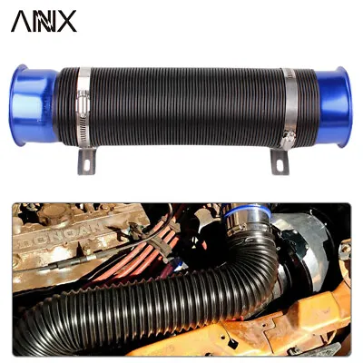 Universal 3'' Flexible Car Cold Air Intake Hose Filter Pipe Telescopic Tube Kit • $19.99