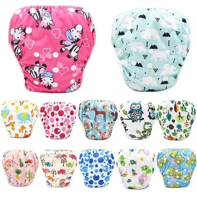 Reusable Swim Nappy Baby Cover Diaper Pants Nappies Swimmers Newborn To Toddler • $5.99