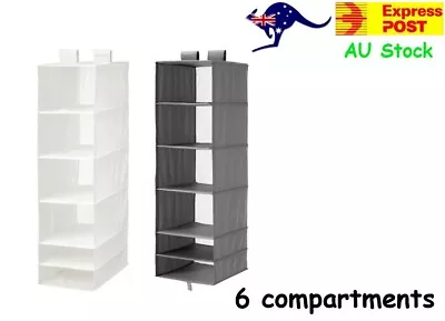 IKEA SKUB Hanging Storage Organiser Shoes Clothes Rack 6 Compartments Wardrobe • $35.99