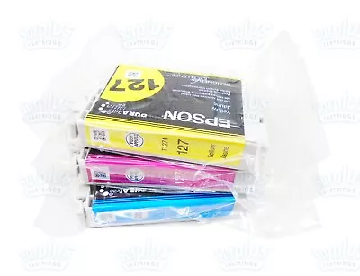 3pk Genuine Epson 127 Colors Ink NX625 WF7010 WF7510 WF7520 WF3520 WF3540 • $29.99