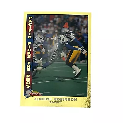 1992 Pacific Picks The Pros Gold Eugene Robinson Seattle Seahawks #18 Rare Card • $4.19