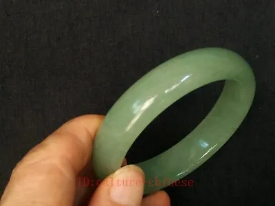 63mm Chinese Natural Jade Carving Bracelet Bangle Jewelry Ornaments Gift Collect • £34.20