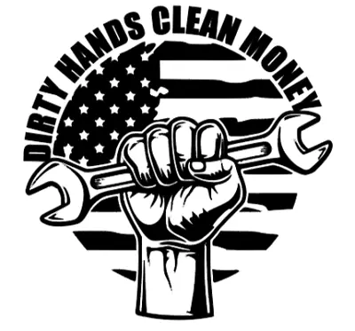 Dirty Hands Clean Money American Flag Hard Hat Sticker Window Bumper Decal • $4.99