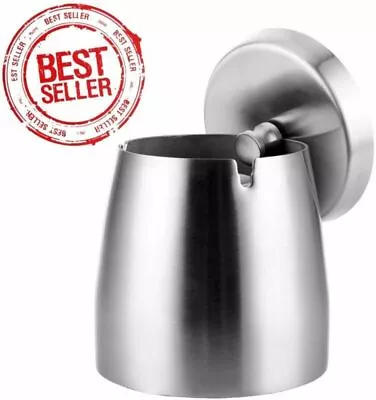 £11.99 • Buy Outdoor Ashtray With Lid For Cigarettes Stainless Steel Windproof Rainproof UK