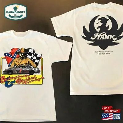 90s Hank Williams Jr. Racing T-Shirt Vtg Hank Williams Country Band Shirt • $19.94