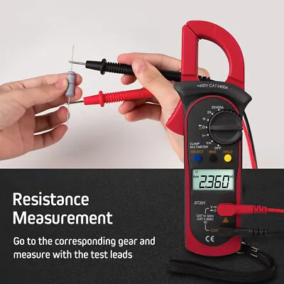 Digital Clamp Meter Voltage Multimeter Tester Ammeter Capacitor Tester Handheld • £13.92