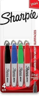 Sharpie MINI Marker Permanent Permanent Marker Fine 4-Carded Assorted Inks • $14.72