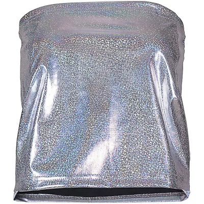 £6.37 • Buy Metallic Boob Tube Strapless Top Clubbing Ibiza Party Festival Wear Shiny