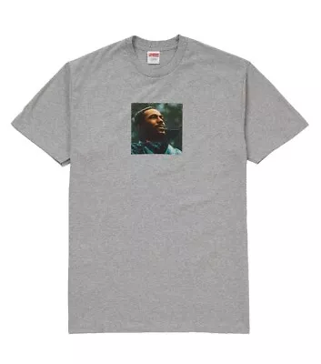 Supreme Men’s T-Shirt MARVIN GAYE TEE (FW18T41) Grey S/S Crew Neck Size M NWT • $100