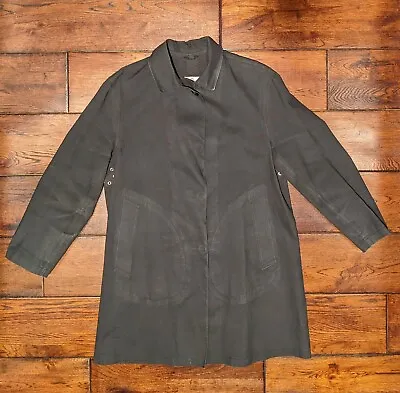 Mackintosh Scotland Handmade VTG Cotton Rubber Proofed Rain Trench Coat Black XL • $499