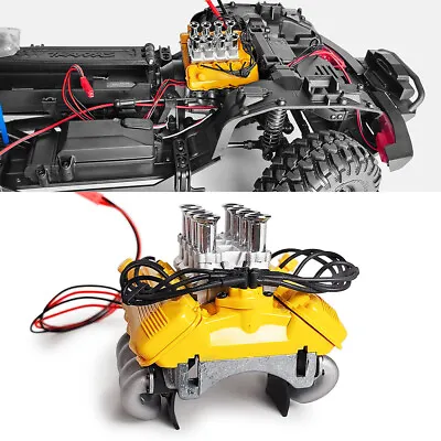 RC 1:10 Car V8 TRX4 FST Engine Hood Fan Radiator Direct Injection Motor Upgrade • $48.69