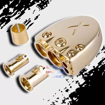 Positive Negative Gold Plated Car Marine Stereo Battery Terminal Clamp 12 Volt  • $13.99