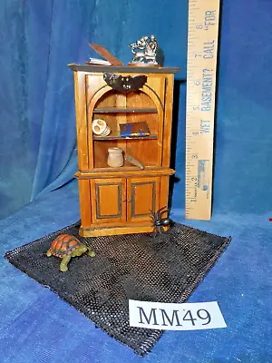 Vintage Dollhouse Doll House Lot: Tudor Medieval Witch Wizard Cabinet MM49 • $14.99