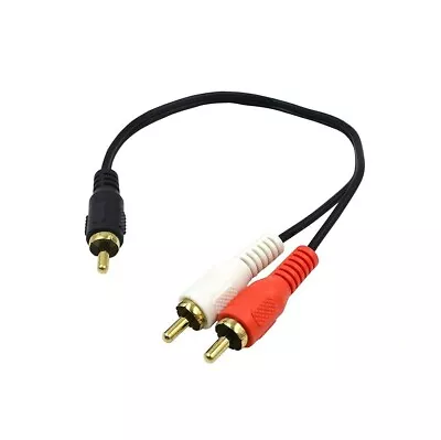 RCA Male To 2 RCA Male Stereo Audio Cable Cord Adapter Connector Wire • $3.98