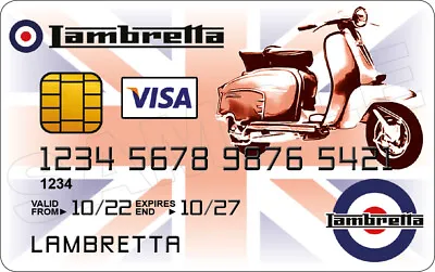 Lambretta Scooter Novelty Plastic Credit Card • £4.95