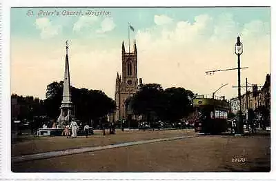 £3 • Buy (La3478-177) Tram And St. Peter's Church, BRIGHTON, Unused C1910 EX