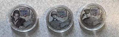 Lot 3 Baseball Legends Jackie Robinson Joe DiMaggio Babe Ruth Half Dollar Coins • $9.95