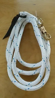 10' White W/blue Tracers Training Yacht Rope Lead For Parelli Method  • $32.95
