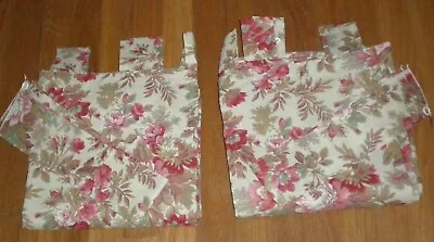 Martha Stewart Everyday Peony Garden Floral 2 Drapery Panels Tiebacks New USA  • $62.99