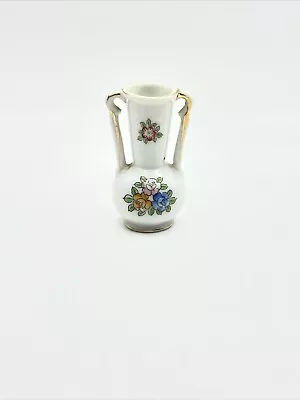 Vintage Mini Porcelain Pico Japan Floral Vase Made In Japan 2.25  Tall Y2 • $5