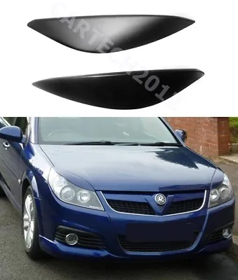 Headlight Eyebrow Eyelid Vauxhall Vectra C Signum Facelift 2pcs ABS Plastic • $33.55