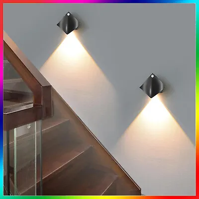 Motion Sensor Wall Sconces Magnetic LED Wall Light Lamp Rechargeable Night Light • £12.89