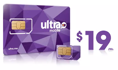 Ultra Mobile Prepaid Plan Unlimited Int'l Talk/Text And 1 Month Plan Included. • $18.99