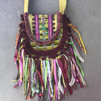 £50 • Buy Bag Boho Hippy Fringe Cross Body Colourful