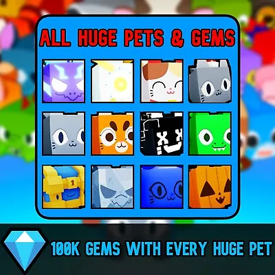 Pet Simulator 99 - Huge Pets +💎Gems💎 - Cheap And Quick - Pet Sim 99 (PS99) • £33.99