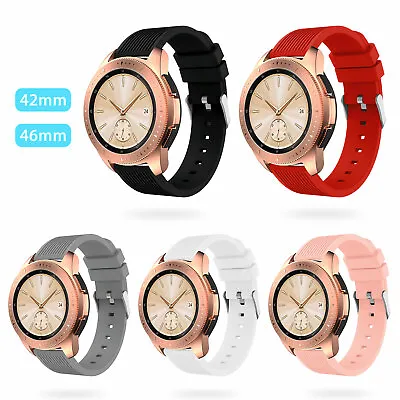 For Samsung Galaxy Watch Active 2 42 40 44mm 46 S3 Silicone Band Bracelet Strap • $9.99