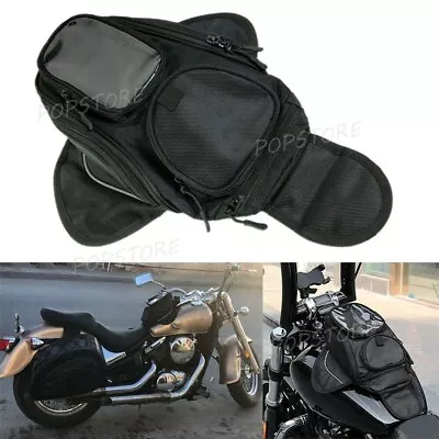 Motorcycle Oil Fuel Tank Bag Saddlebags Accessories Sports Universal Black 1pcs • $28.88