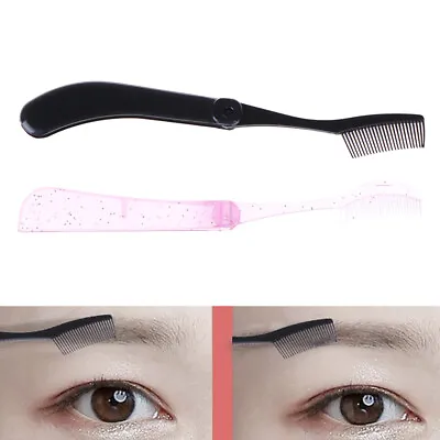 Mascara Separator Folding Comb Eyelashes Eyebrow Extension Brush Cosmetic To L3 • $1.06