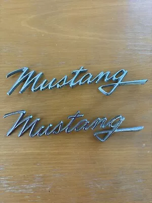 Two (2) Vintage FORD Motor Company Mustang Metal Car Emblems • $10