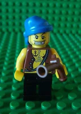 Lego Pirate Minifig With Brown Vest Gun 6243 6241 6253 Pirates Bandana • $23.74