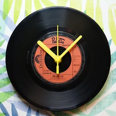 Rubettes  Juke Box Jive  Retro Chic 7  Vinyl Record Wall Clock • £13.50