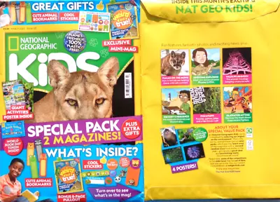 National Geographic Kids Magazine March 2023 ~ ~  New With Gifts ~ ~ • £4.95