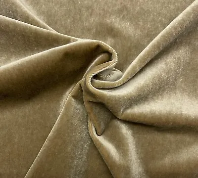 Designer Plush Mohair Custom Brown Wool Velvet Upholstery Fabric By Yard 55 W • $99.99