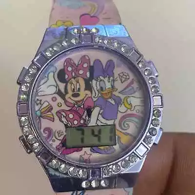 Disney Minnie Mouse Rhinestone Digital Watch Working New Battery • $12.96