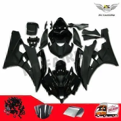 FTA Injection Raven Plastic Kit Black Fairing Fit For Yamaha YZF R6 2006-07 M08 • $379.99