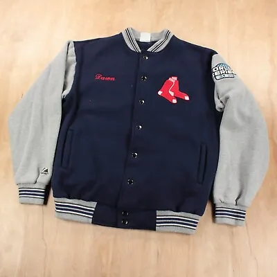 Vtg MAJESTIC Boston Red Sox 2004 World Series Sweatshirt Jacket MEDIUM Y2k • $58