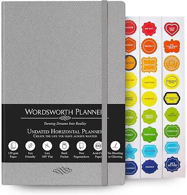 Undated Planner Weekly Monthly - Hardcover - A5 Paper; 120GSM - Gray • $29.90