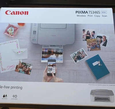 $45 • Buy Canon PIXMA HOME TS3465 Multifunction Inkjet Printer - White